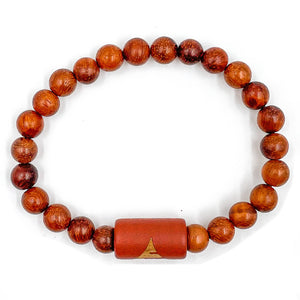 Solid - Red Rosewood Mala Beaded Bracelet