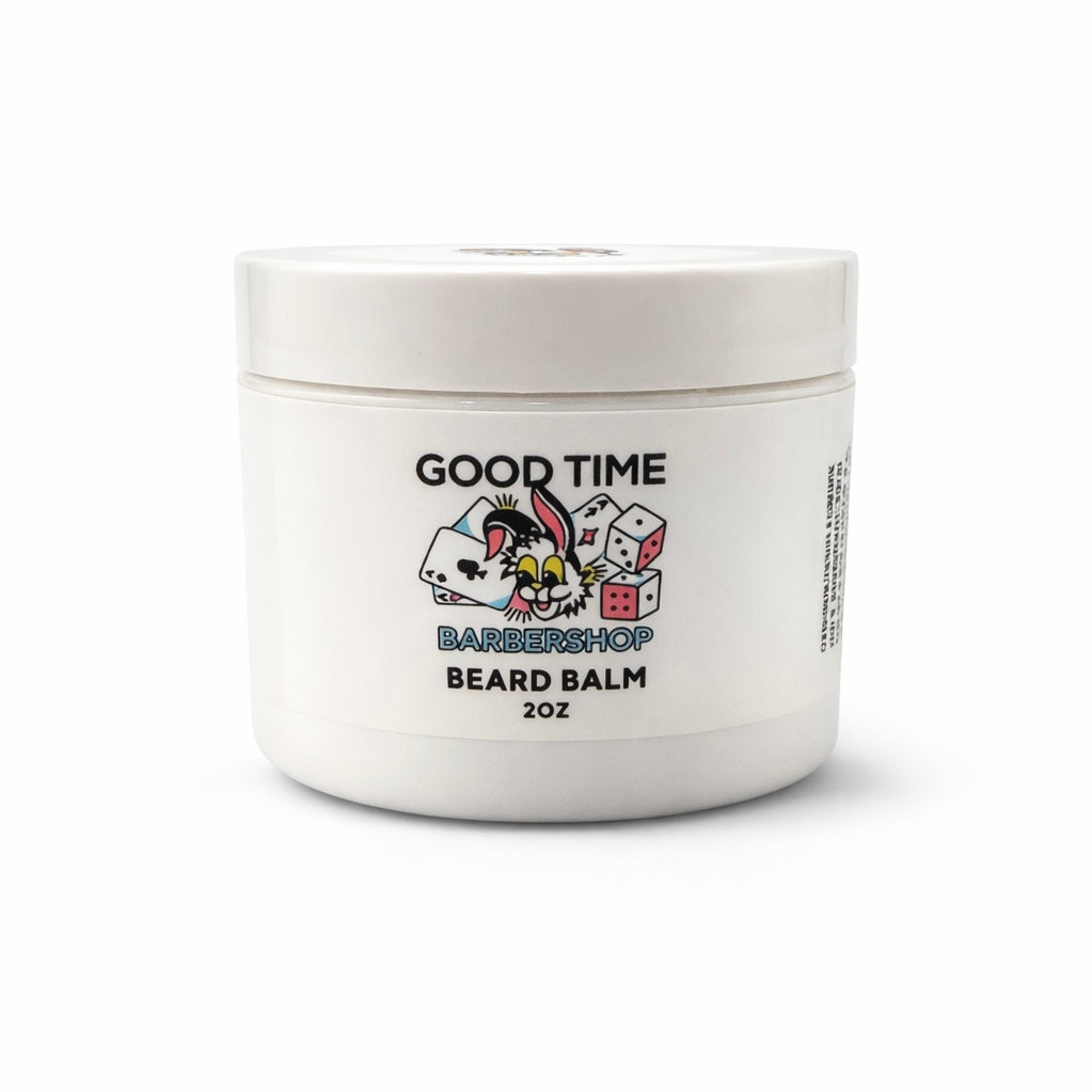 Men’s Beard Balm Grooming Product by Good Time Barber Shop