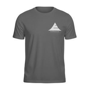 Gray t-shirt with a Everwood Icon logo and text on a white background