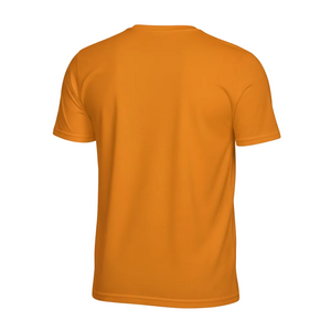 Orange t-shirt on a white background
