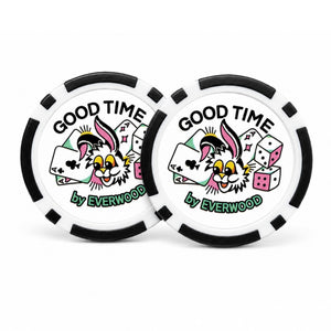 Good Time by Everwood Golf Ball Marker Poker Chip 2 Pack