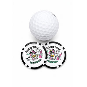 Good Time by Everwood Golf Ball Marker Poker Chip 2 Pack