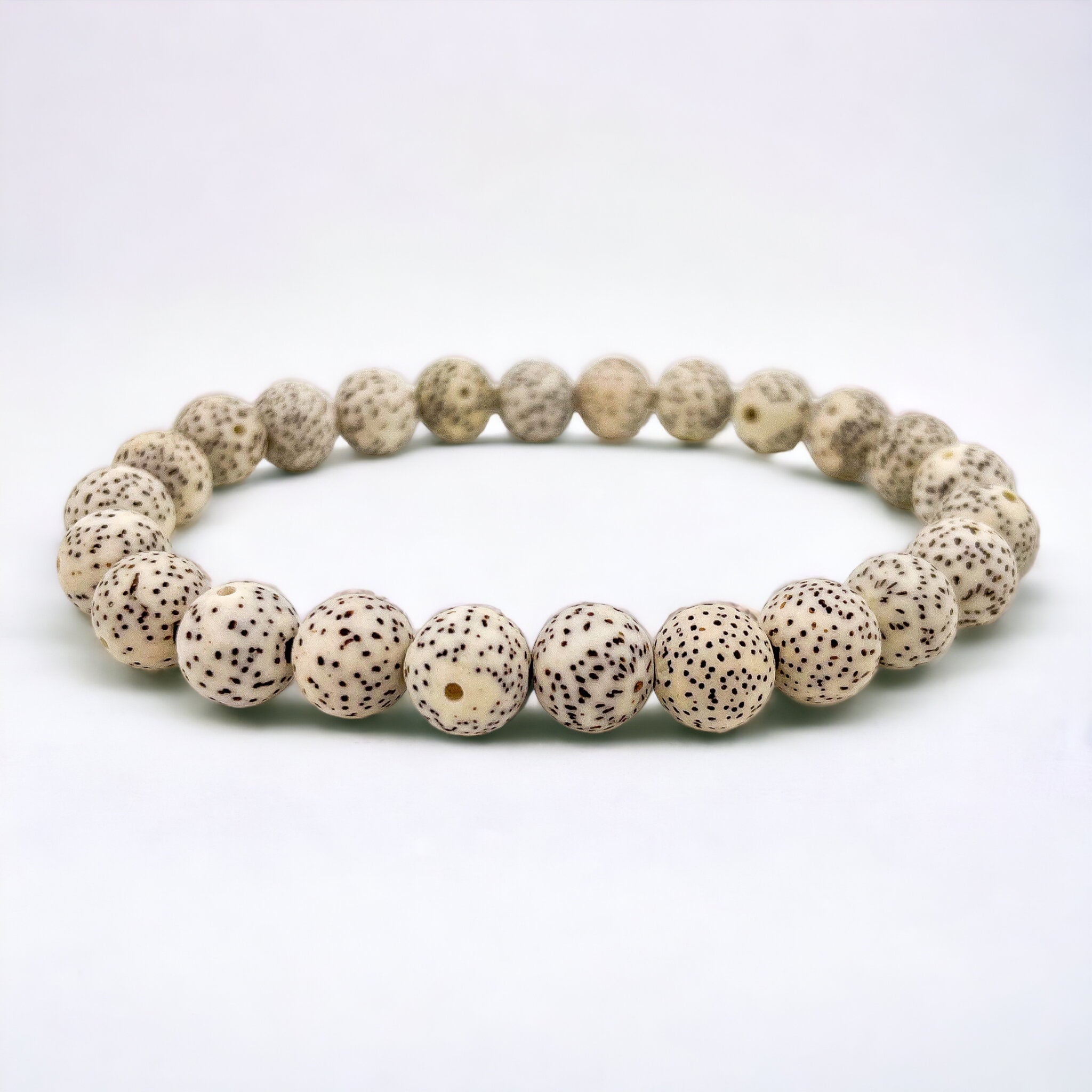 White Bodhi Root Beads Three Sided Bodhi Lucky Bracelet | Shinygemlight