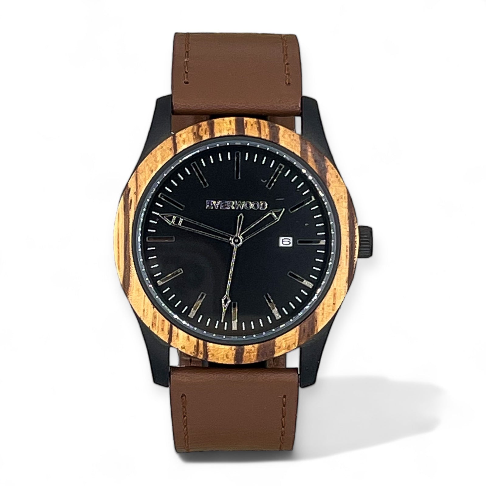 Inverness - Zebrawood & Brown Leather