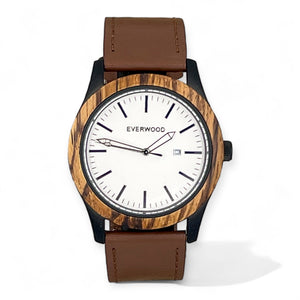 Inverness - Zebrawood & Brown Leather