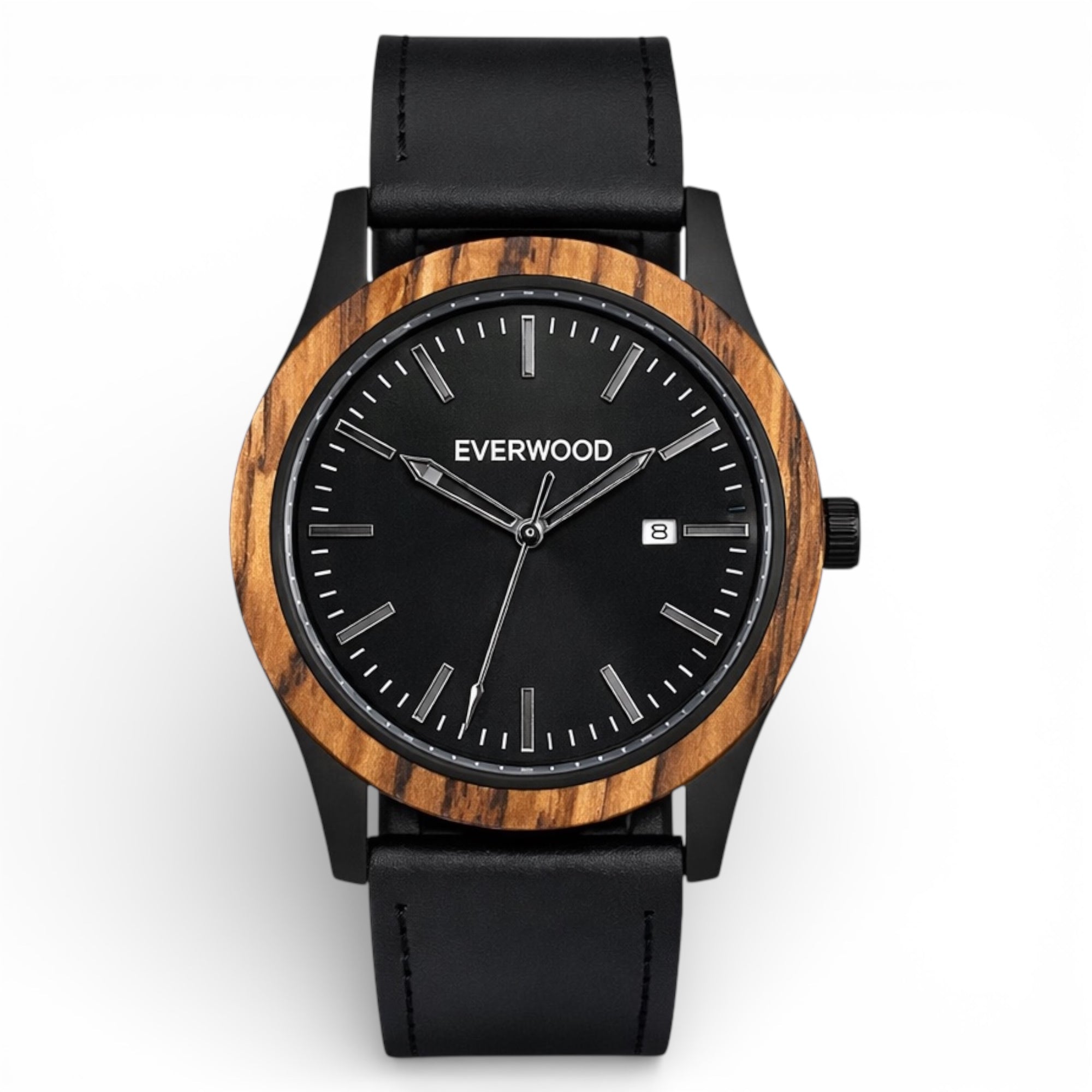 Inverness Zebrawood - Premium All Natural Wooden and Steel Watch