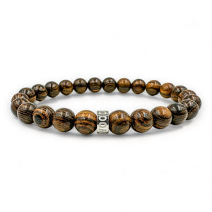 Tigerskin Sandalwood Mala Beaded Bracelet - Cascade Collection 