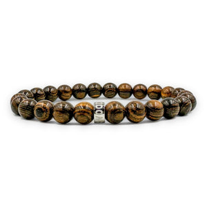 Tigerskin Sandalwood Mala Beaded Bracelet - Cascade Collection 