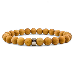 Cedar Wood Beaded Bracelet 