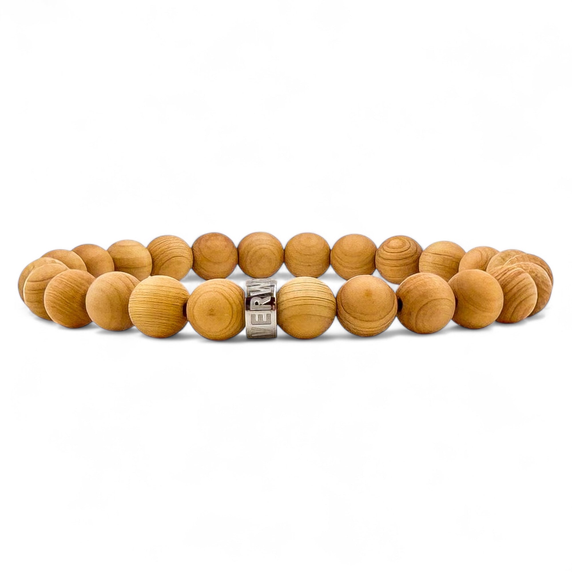 cedar wood beaded bracelet cascade collection