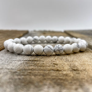 Union - White Howlite Gemstone Beaded Bracelet