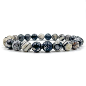 Union - Black Silk Stone Gemstone Beaded Bracelet