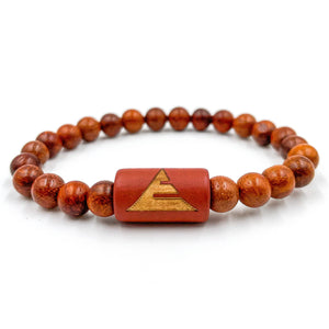 Solid - Red Rosewood Mala Beaded Bracelet