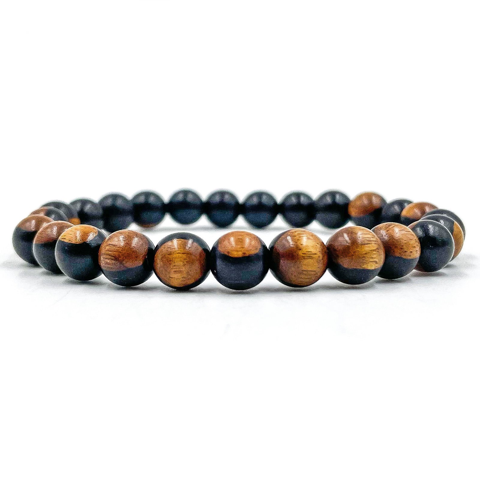 Union - Dual Black/Brown Sandalwood Mala Beaded Bracelet