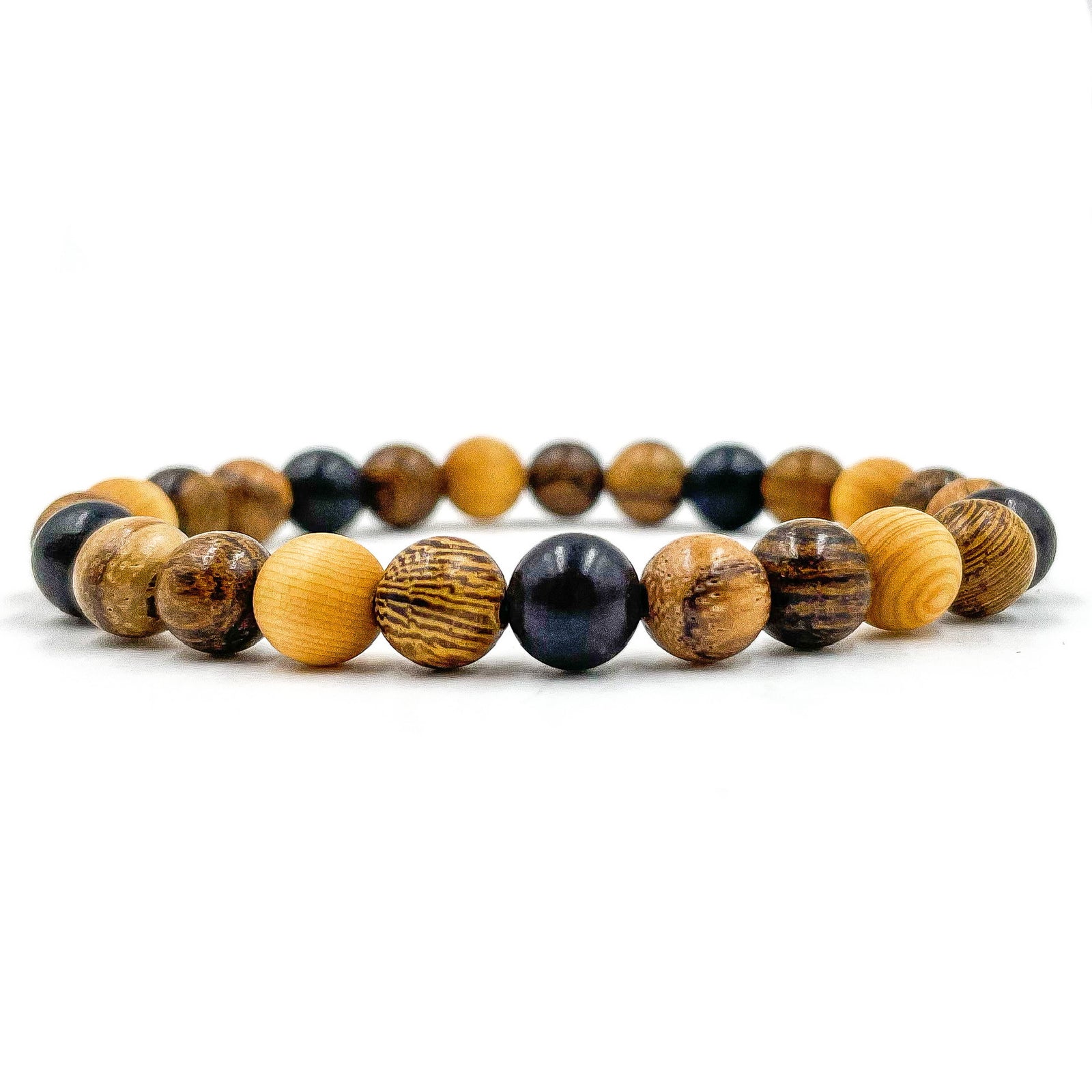 Union - All Mixed Up Brown Wood Mala Beaded Bracelet