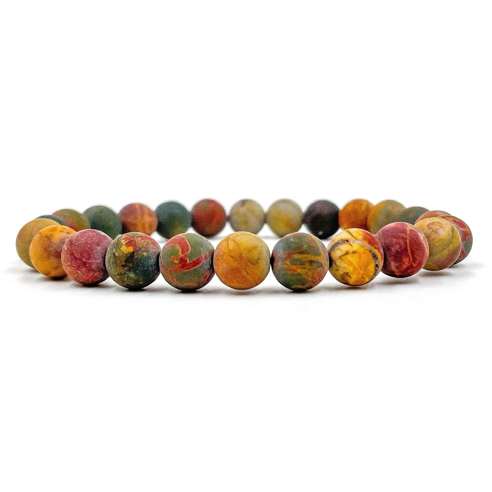 Union - Multicolor Picasso Jasper Gemstone Beaded Bracelet
