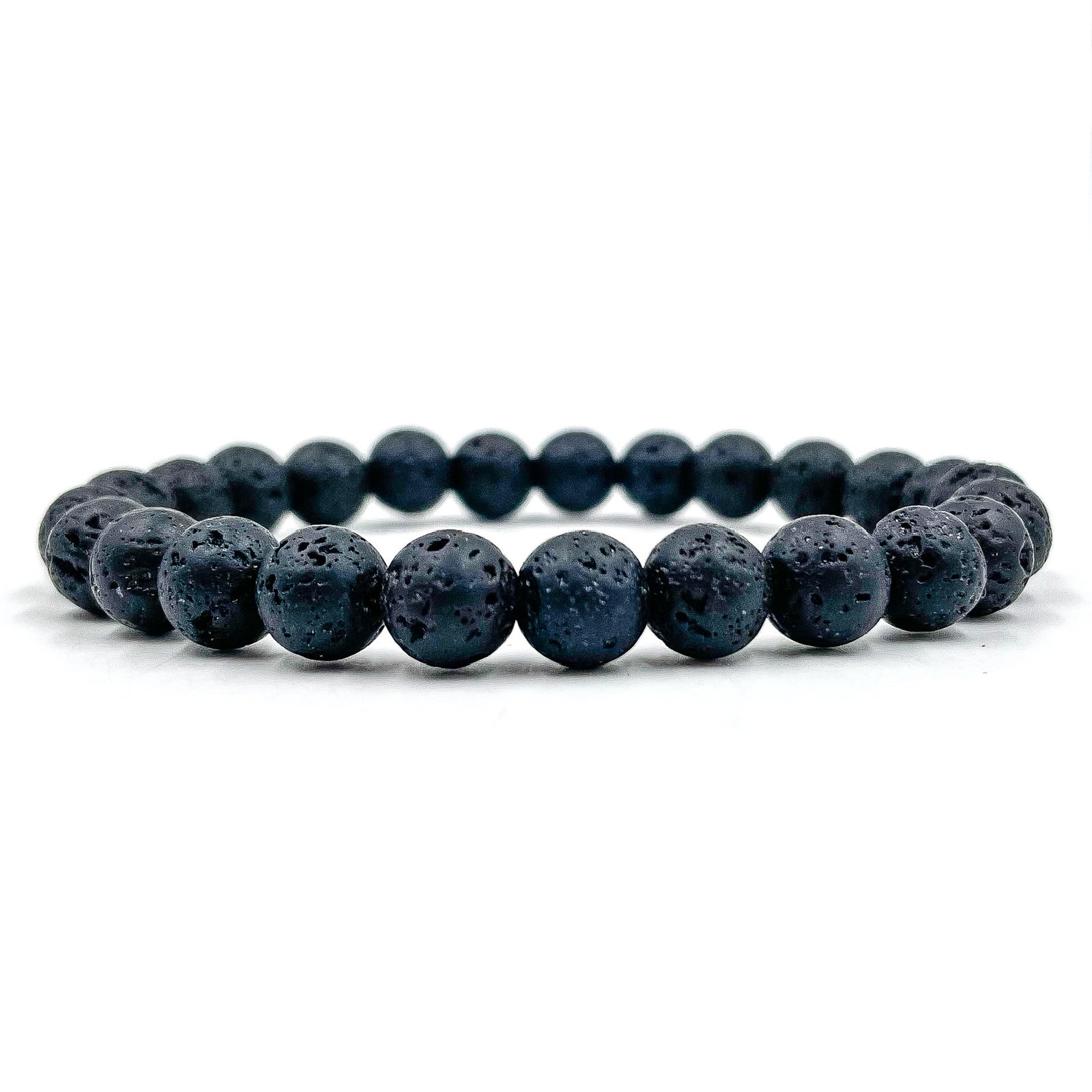 Union - Smooth Lava Rock Gemstone Beaded Bracelet
