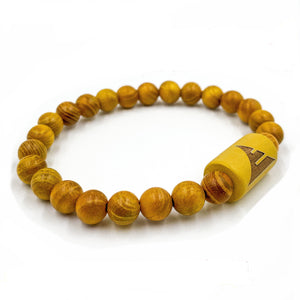 Solid - Yellow Sandalwood Mala Beaded Bracelet