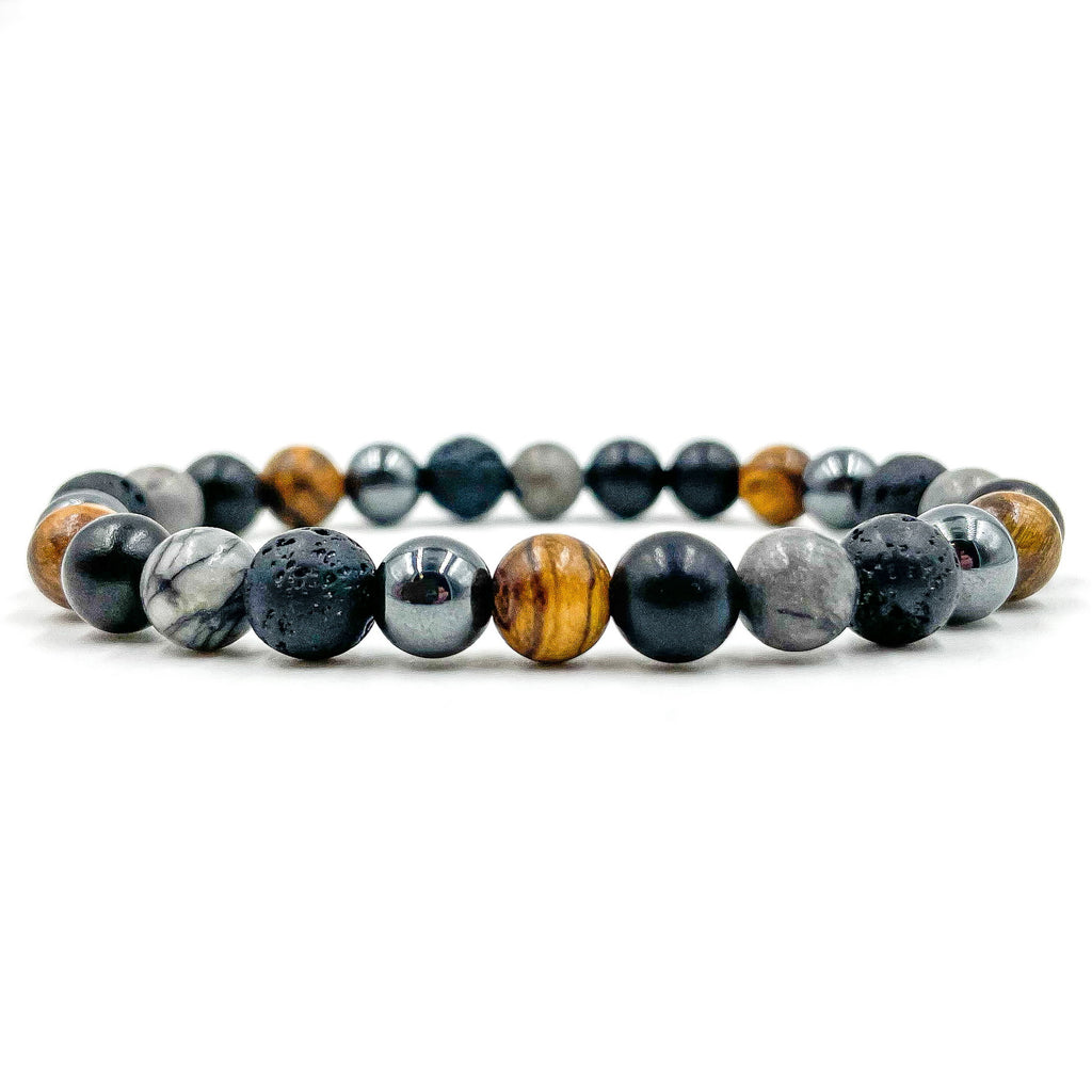 All Mixed Up Wood - 8mm Wooden Mala Beaded Bracelet Handcrafted