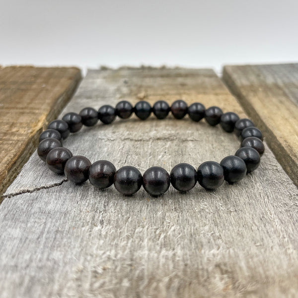 Bracelet - Wood Square Beads Ebony