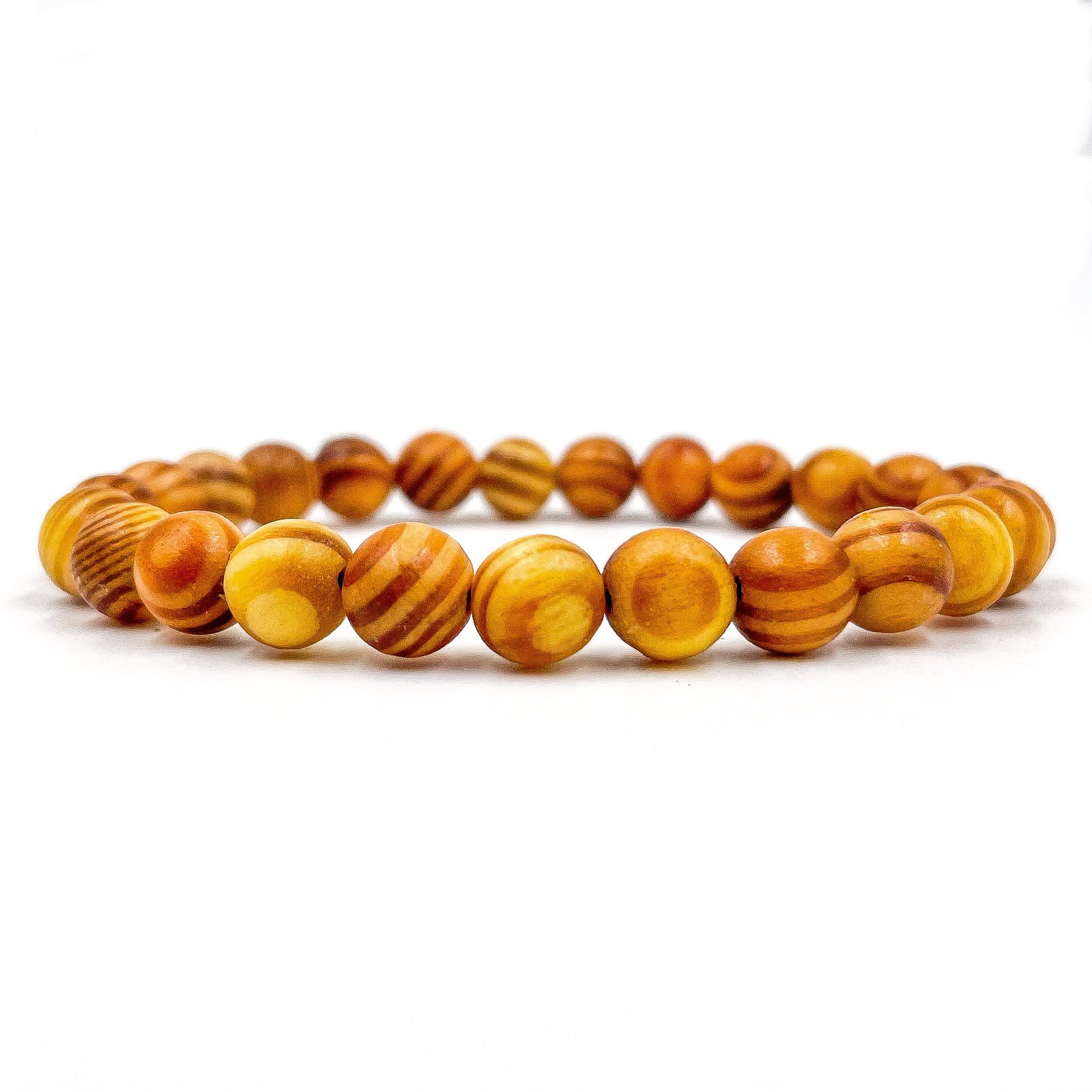 Union - Yellow Zebrawood Mala Beaded Bracelet